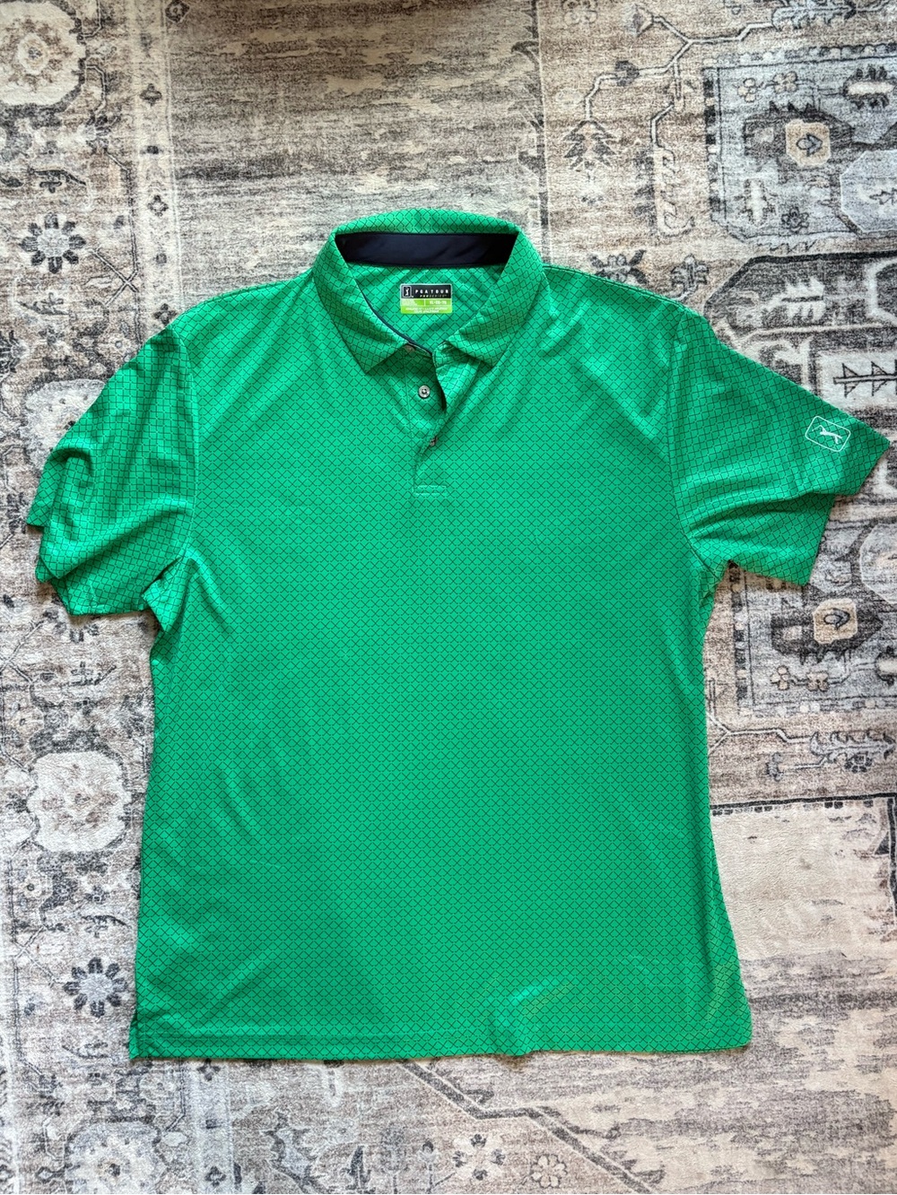 PGA Tour Golf Shirt Performance Polo Shirt Size XL In Green golf clubs